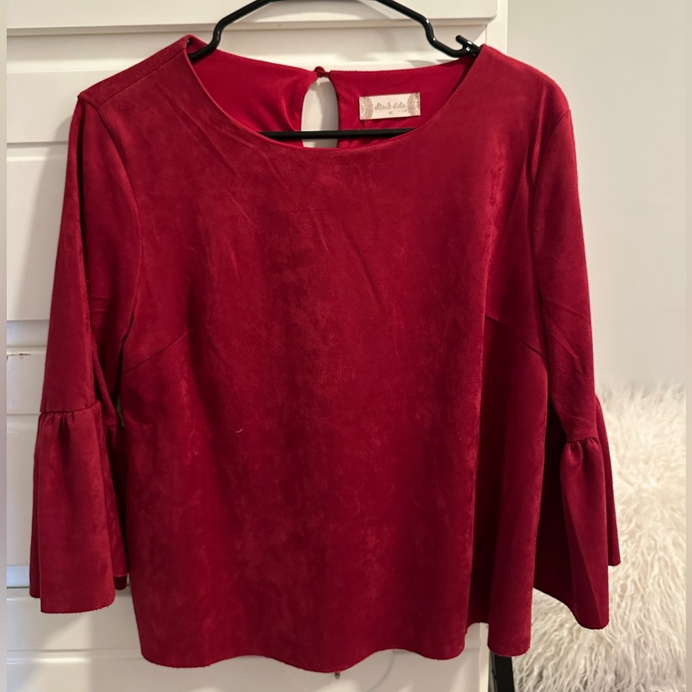 Altar’d State Red Suede Top